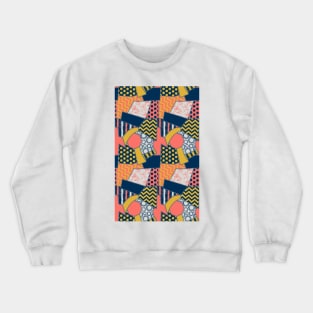 crazy quilt limited palette Crewneck Sweatshirt